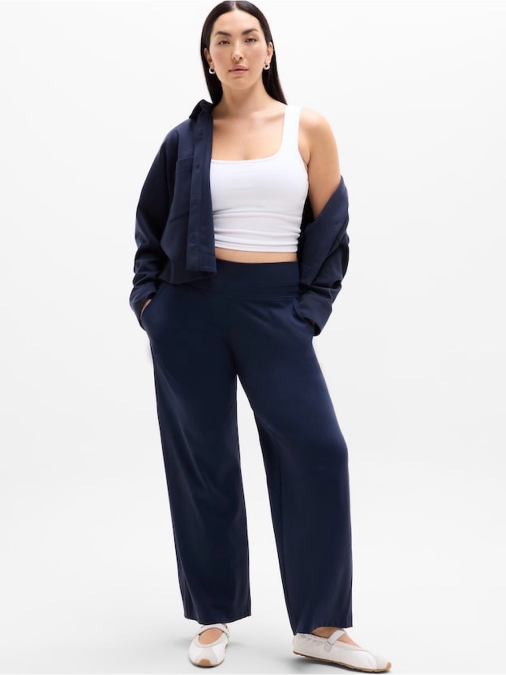 NWT Athleta Venice Wide Leg Navy Pant size 3X